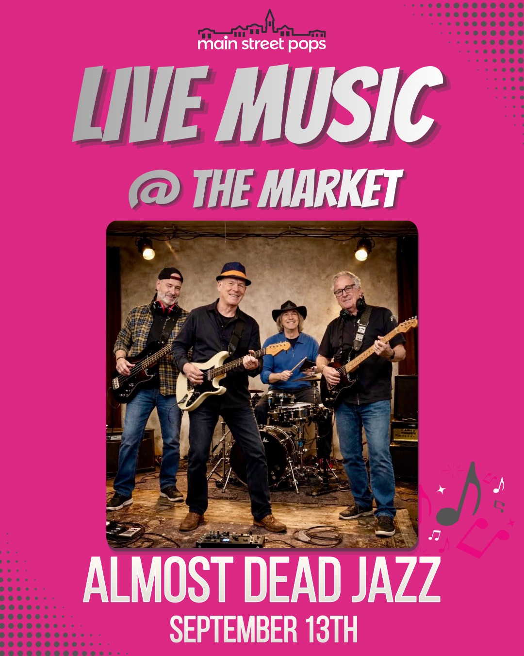 Almost Dead Jazz live at the Hoboken Artisan Market on September 13, 2026